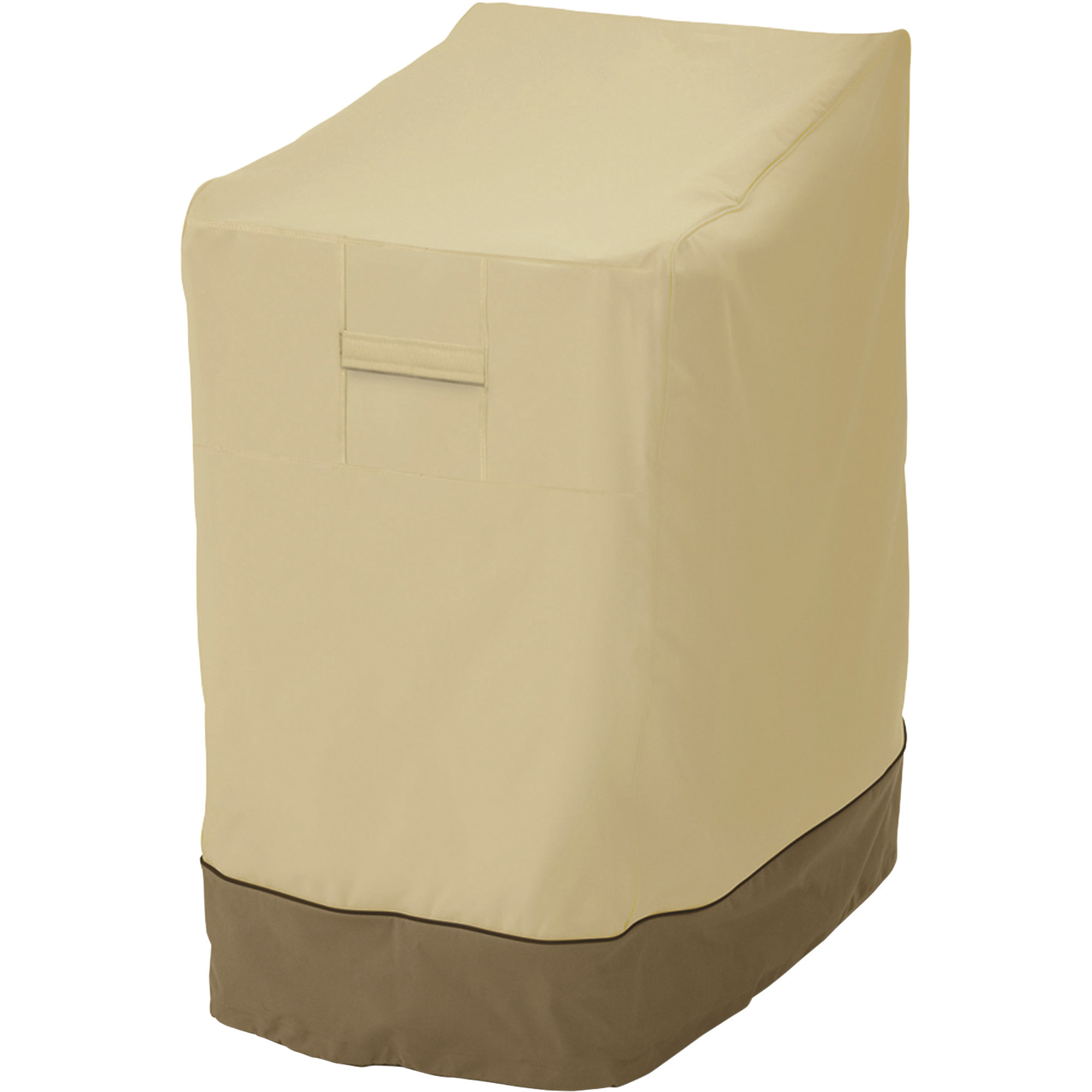 Classic Accessories Veranda Stackable Chairs Cover, Durable and Water Resistant Patio Chair Cover, Pebble, Standard, Fits Stack of up to 6 Chairs, Model# 78972